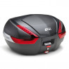 Top case Givi V47 Monokey®
 Coloris-insert look carbone / cata rouges